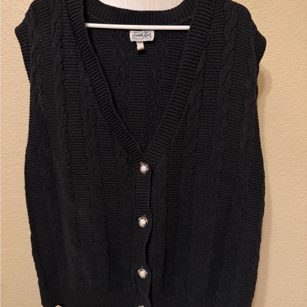 Black Women's Sweater Vest